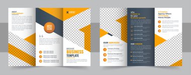 Corporate business trifold brochure template. Modern, Creative and Professional tri fold brochure design