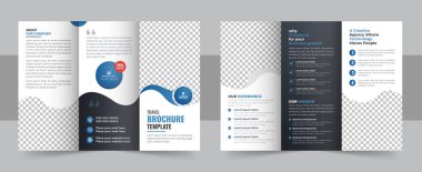 Trifold Broşür Şablonu, Yaratıcı ve Profesyonel Seyahat Ajansı Üç Katlı Broşür