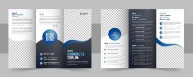Trifold Broşür Şablonu, Yaratıcı ve Profesyonel Seyahat Ajansı Üç Katlı Broşür