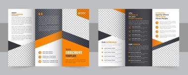 Trifold Broşür Şablonu, Yaratıcı ve Profesyonel Seyahat Ajansı Üç Katlı Broşür