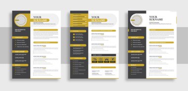 Temiz Modern Özgeçmiş ve Kapak Harf Düzeni İş Uygulamaları için Vektör Şablonu, Minimalist özgeçmiş şablonu, Özgeçmiş tasarım şablonu, CV tasarımı