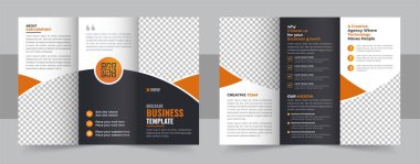 Broşür tasarımı, broşür şablonu, yaratıcı üç katlı, eğilim broşürü