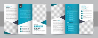 Broşür tasarımı, broşür şablonu, yaratıcı üç katlı, eğilim broşürü