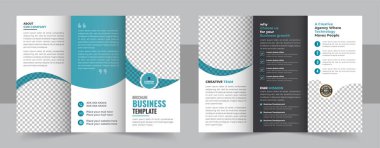 Broşür tasarımı, broşür şablonu, yaratıcı üç katlı, eğilim broşürü