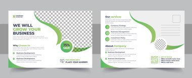 Şirket kartpostal tasarım şablonu. İnanılmaz ve modern kartpostal tasarımı. şık şirket kartpostal tasarımı.