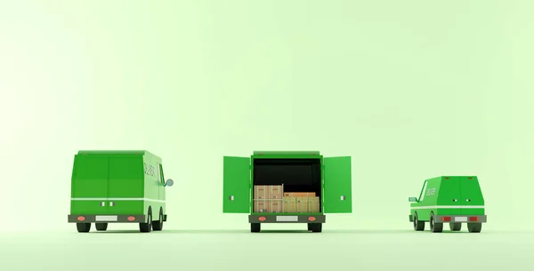 Logistic truck van delivery .3d rendering