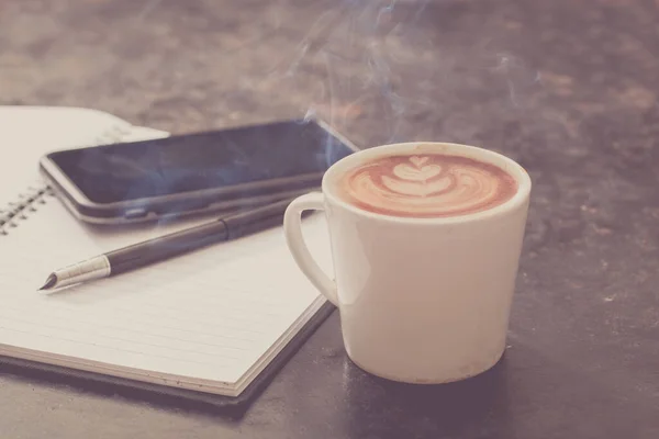 Late Arts Coffee Smart Phone — Photo