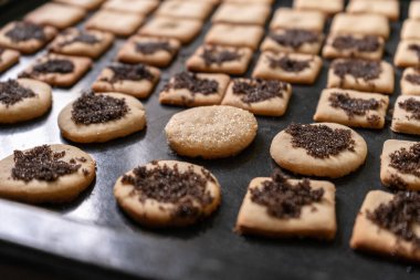 Sağlıklı ev yapımı kurabiyelerin yakın çekimi