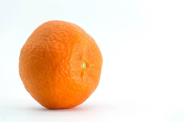 View Tangerine Lateral Position Placed White Background — Foto de Stock