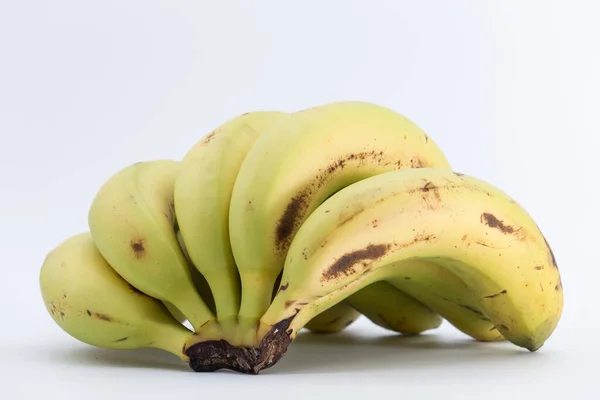 View Bunch Bananas Placed Endless White Background —  Fotos de Stock