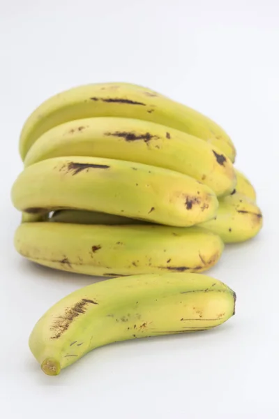 View Bunch Bananas Placed Endless White Background —  Fotos de Stock