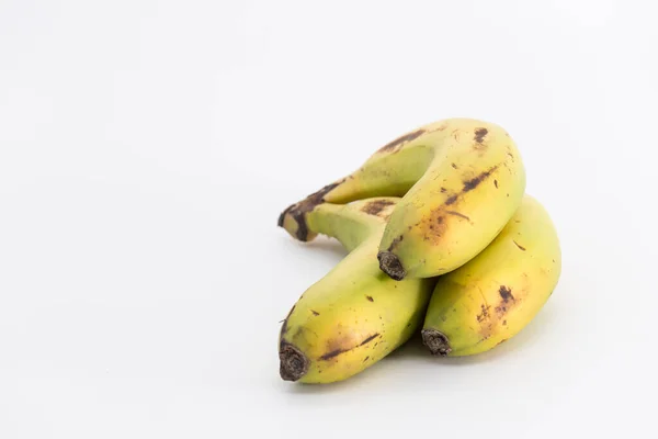 Vista Varios Plátanos Sobre Fondo Blanco Plátanos Canarios — Foto de Stock