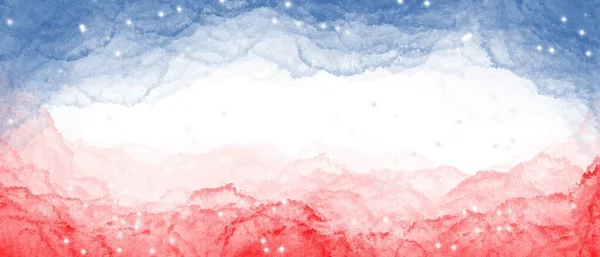 Bandiera Rossa Blu Usa Colori Pennello Banner Sfondo Bianco Illustrazione — Foto Stock