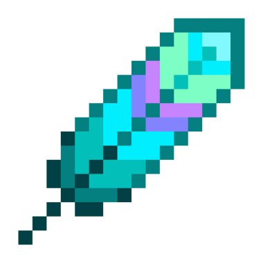 Kuş tüyü vektör pikseli resim simgesi, düzenlenebilir