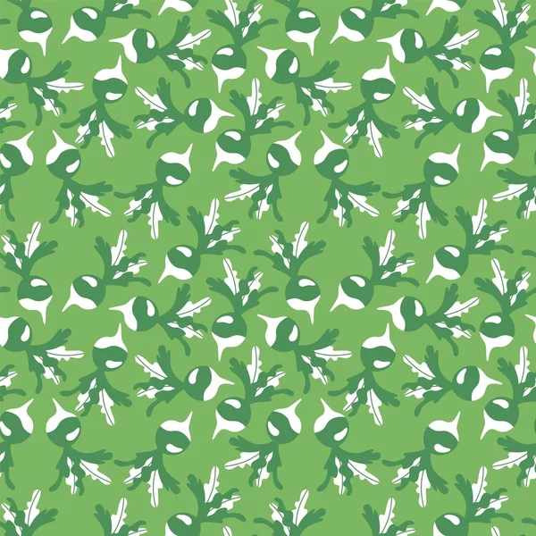Зеленые корнеплоды бесшовные векторные иллюстрации — стоковый вектор