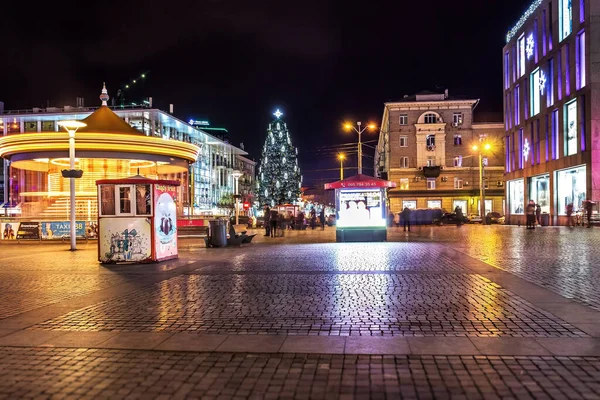 Plac Europejski Dniepr Ukraina — Zdjęcie stockowe