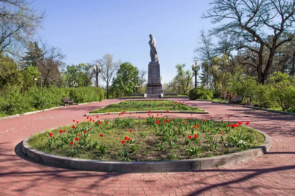 Monastery Island Nicholas Church Monumento Shevchenko Cidade Dnipro Ucrânia — Fotografia de Stock