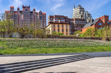 Shevchenko T.G. Park, park laleleri, Dnipro şehri, Ukrayna