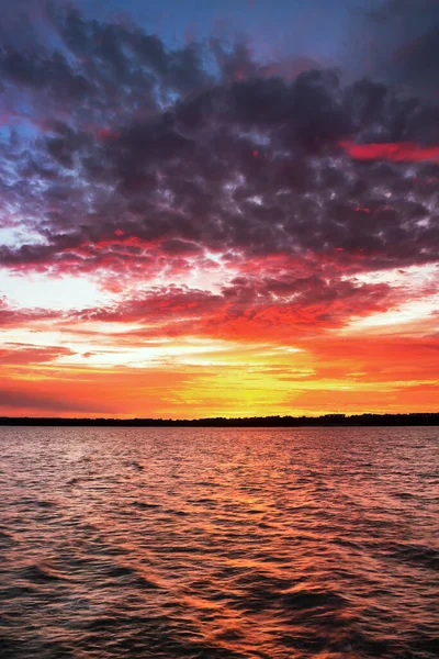 Manhã Cedo Dnieper Amanhecer Dnieper Nascer Sol Cidade Dnipro Ucrânia — Fotografia de Stock