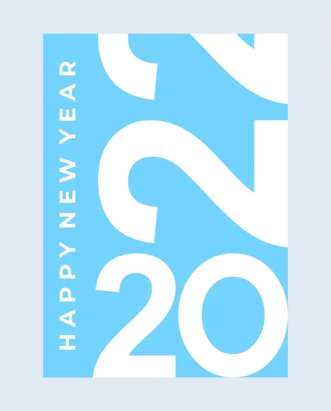2022 Nuovo Set Poster Anno Copertina Sfondo Blu Con Testo — Vettoriale Stock