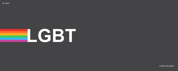 Lgbt Pride Flag Wave Hintergrund Moderne Minimalistische Landing Page Lgbtq — Stockvektor