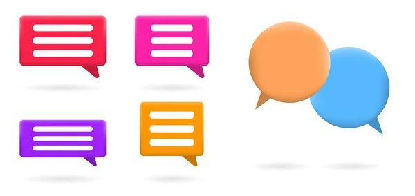 Speech Bubbles Chatting Box Message Box Concept Social Media Messages — Stock Vector