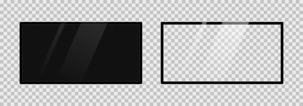 Телевизор Чистым Экраном Два Реалистичных Телевизора — стоковый вектор