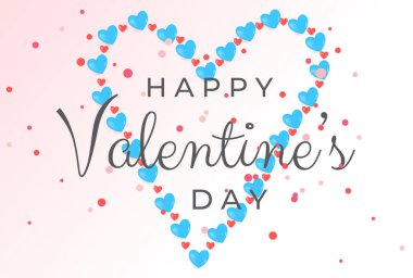 Heart Shaped Balons 'la sevgililer günü geçmişi. Vektör illüstrasyonu. Afişler. Duvar kağıtları. El ilanları, davetiyeler, posterler..