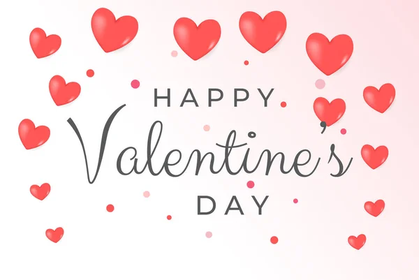 Concepto Saludo San Valentín Composición Para Día San Valentín Febrero — Vector de stock