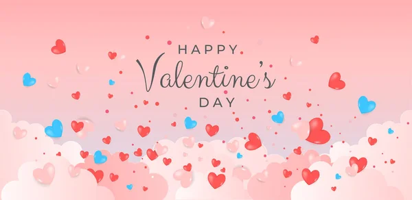 Feliz Día San Valentín Texto Tipografía Tipográfica Mano Cartel Sobre — Vector de stock