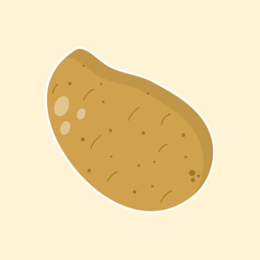 Potato in flat cartoon style. Vector illustration concept