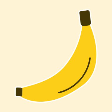 Banana fruit in cartoon child style. Vector illustration concept