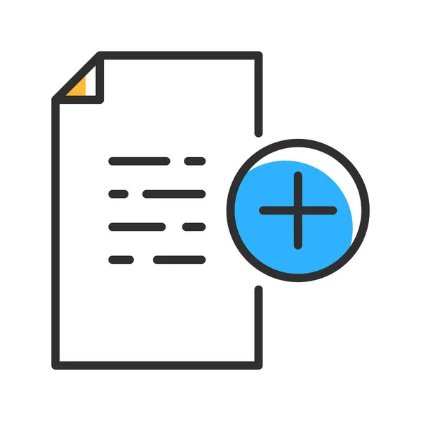 New File Document Trendy Outline Style Business Flat Icon Concept — 图库矢量图片
