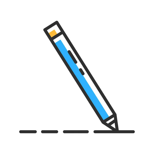 Pencil Icon Trendy Outline Style Vector Illustration Concept — Stok Vektör