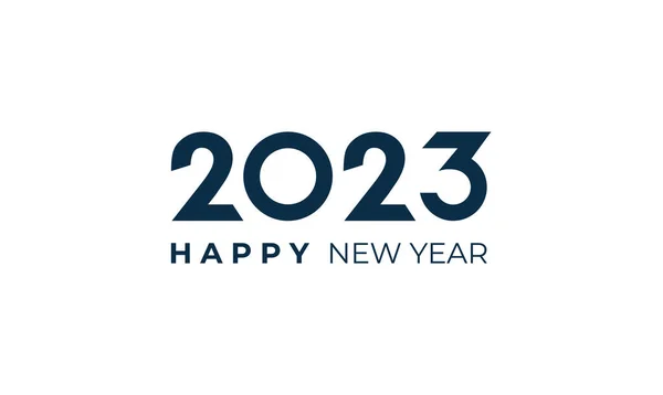 2023 New Year Minimalistic Poster Happy Holiday Background Concept Vector — Vetor de Stock
