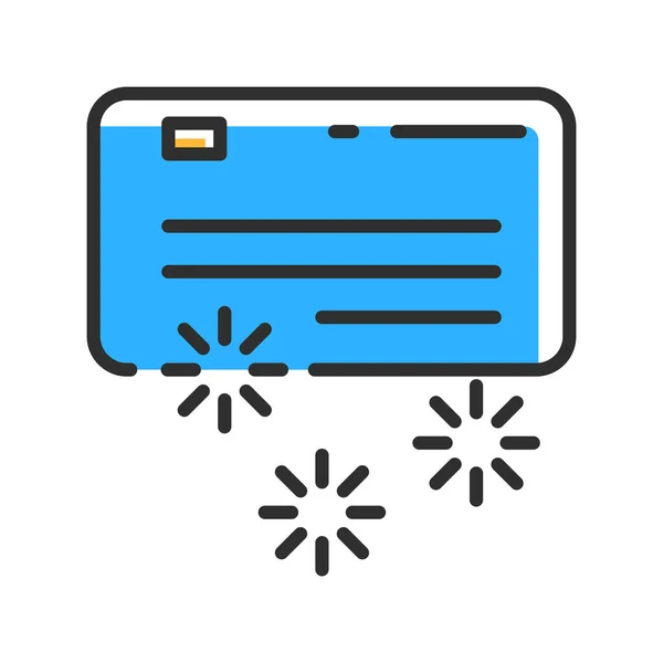 Air Conditioning Line Icon Vector Illustration — 스톡 벡터