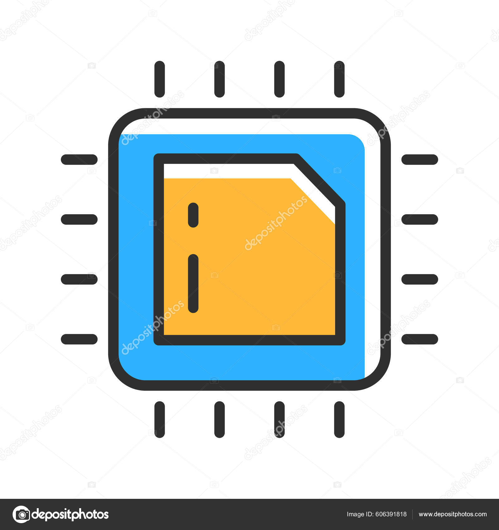 Icono de la unidad de procesador central imágenes de stock de arte  vectorial - Página 3 | Depositphotos