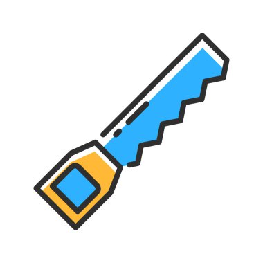 Saw line icon. Hand saw tool. Vector illustration concept