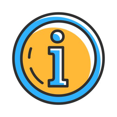 Information line icon. Info button. Vector illustration