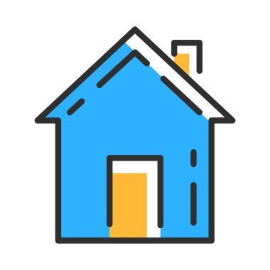 Home line icon. House symbol. Vector illustration