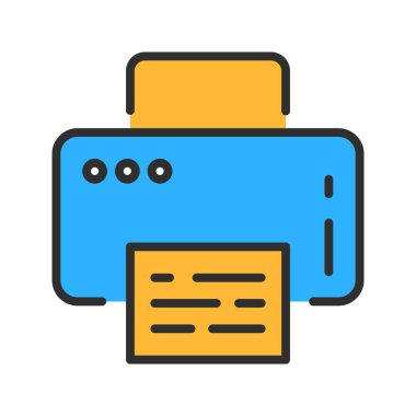 Printer line icon. Technology symbol. Vector illustartion