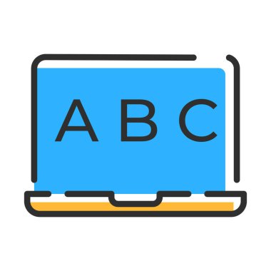 E learning line icon. Online education concept. Vector illustration