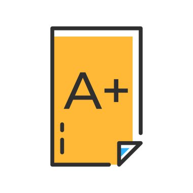 School test line icon. Vector illustration