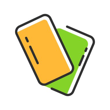 Soccer refferee card line icon. Vector illustration