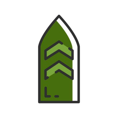 Military rank line icon. War object. Vector illustration