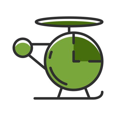 Helicopter line icon. War air force concept. Air transport. Vector illustration