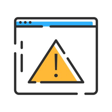 Web error line icon. 404 error logo in color. Vector illustration concept