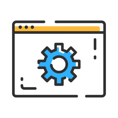 Web page setting line icon. Logo user setting concept. Vector illustration concept