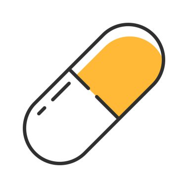 Pills line icon. Medicament and pharmaceutical. Vector flat illustration
