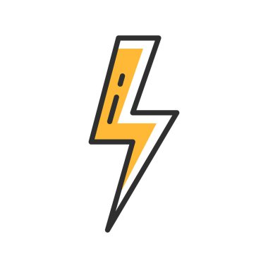 Flash outline icon. Vector illustration concept